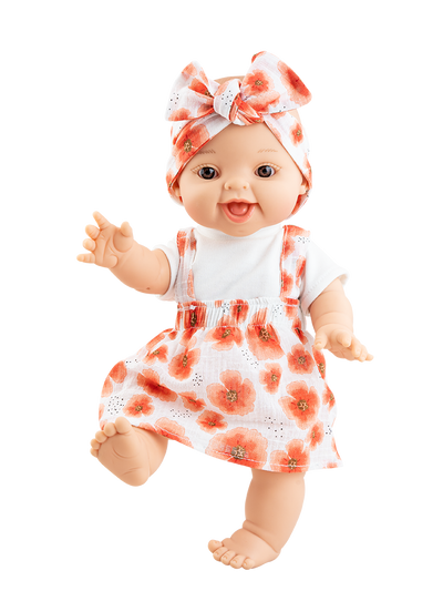 Clothes for dolls Gordis, Los Manus and Alex & Sonia - Floral overalls set - Paola Reina