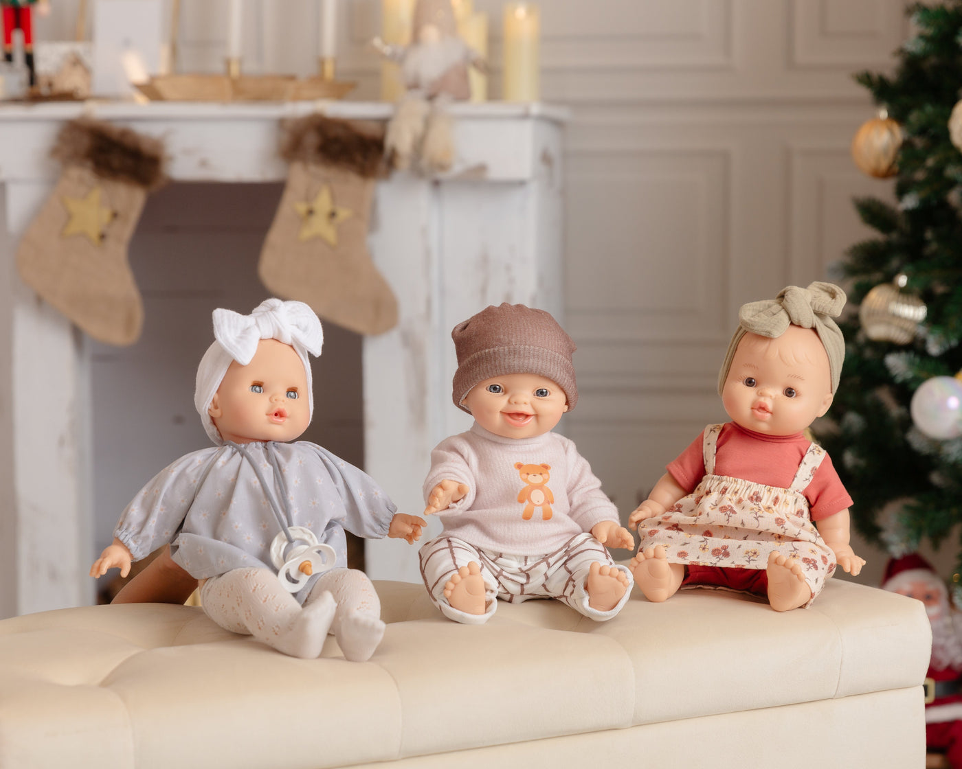 Baby Gordis - Frederica with floral dress-overalls and headband - Paola Reina