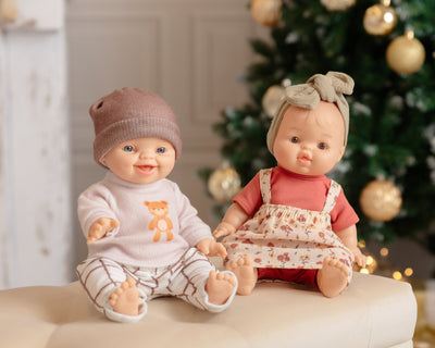 Baby Gordis - Frederica with floral dress-overalls and headband - Paola Reina