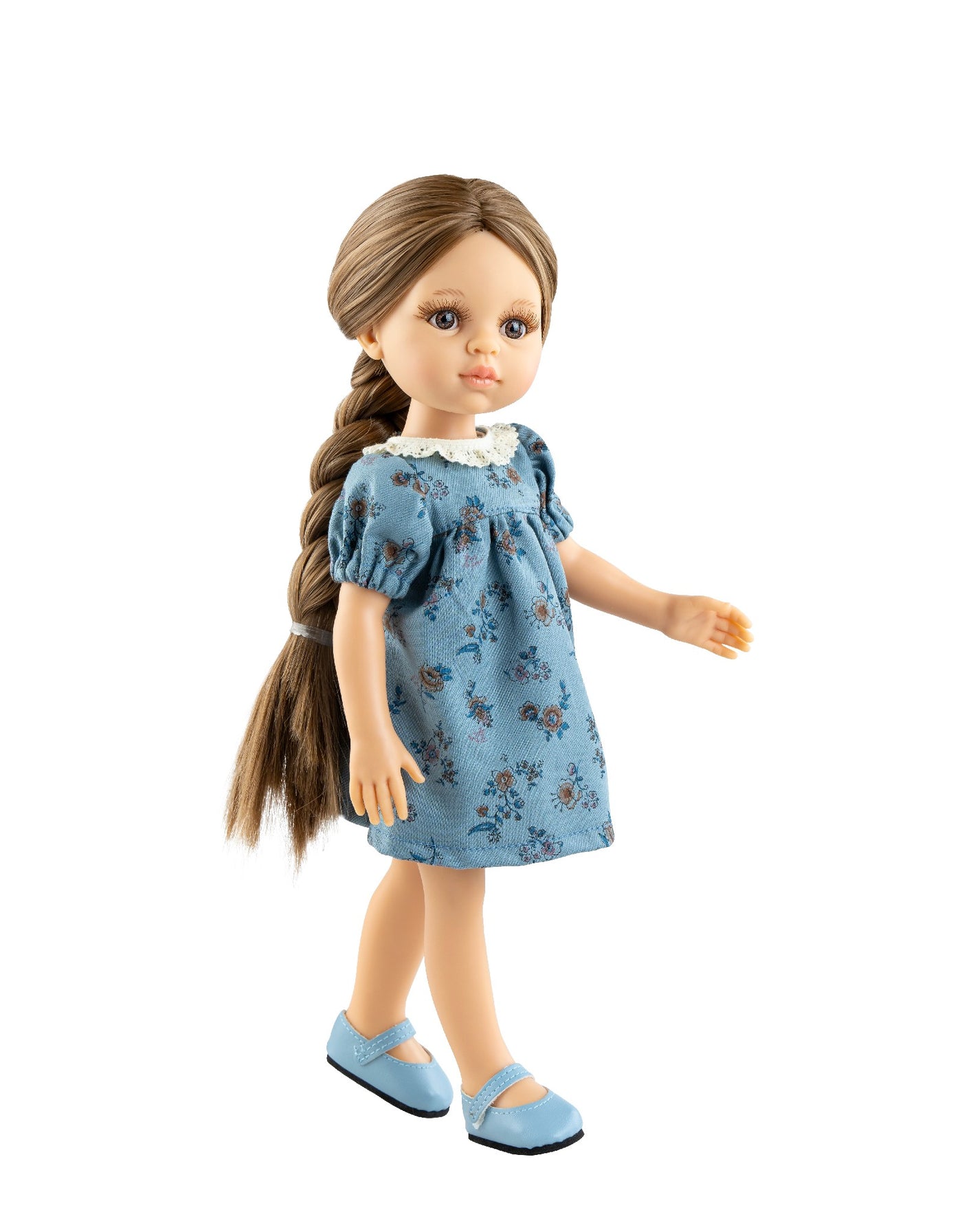 Las Amigas Doll - Laurie - Blue dress with white ruff and blue shoes - Paola Reina
