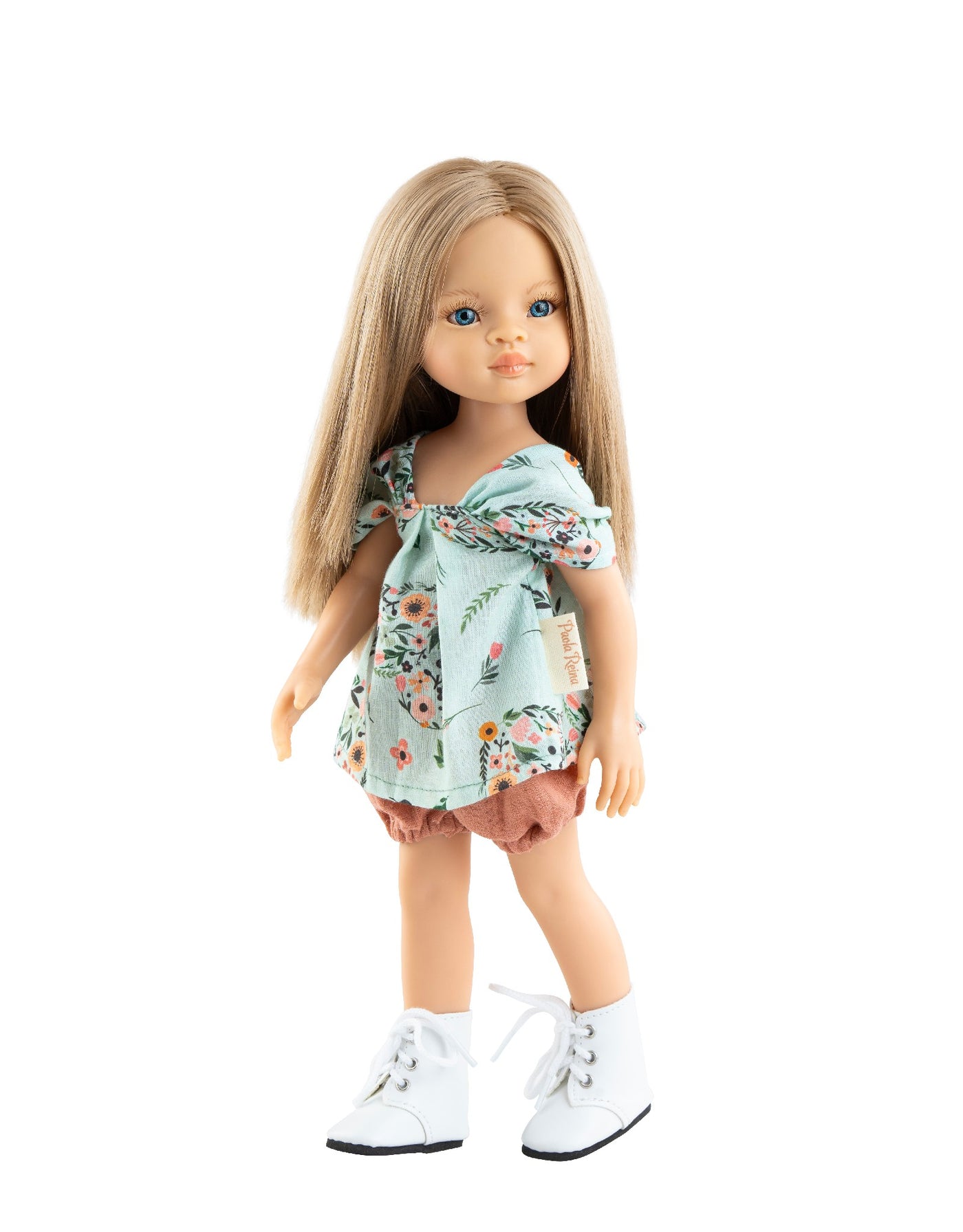 Las Amigas Doll - Roxane - Small flower sweater, peach shorts and white boots - Paola Reina