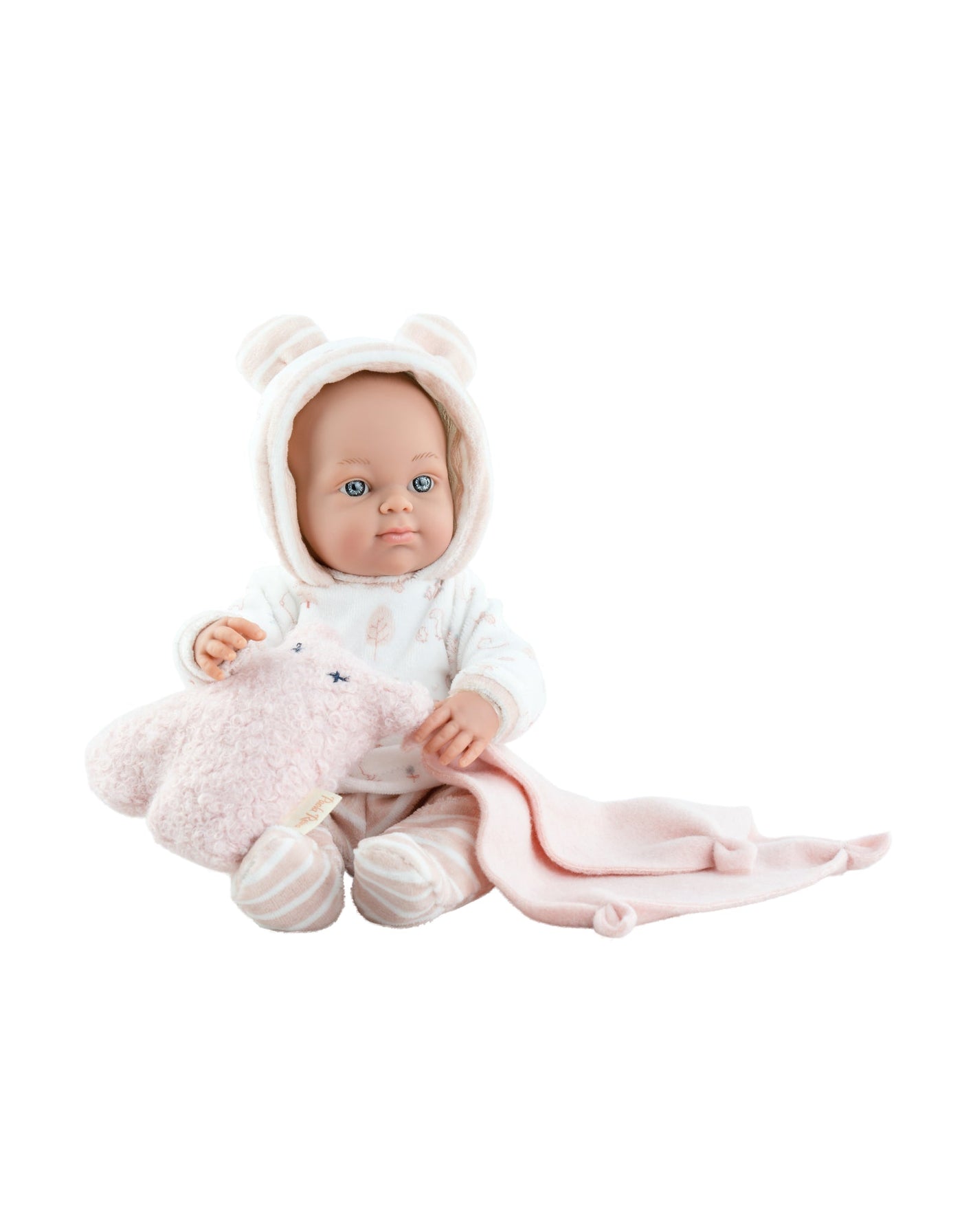 Mini Pikolines Doll - Pink blanket and plush toy - Paola Reina