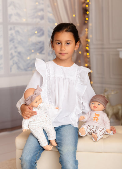 Alex & Sonia Doll - Sonia with floral outfit and headband - Paola Reina
