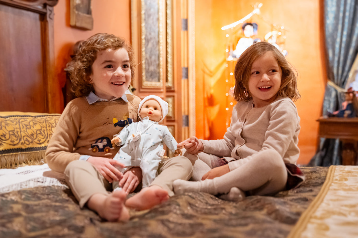 Alex & Sonia Doll - Alex with birds pajamas - Paola Reina