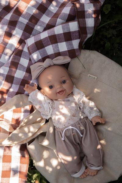 Baby Gordis - Rachel with floral sweater, pants and bow - Paola Reina