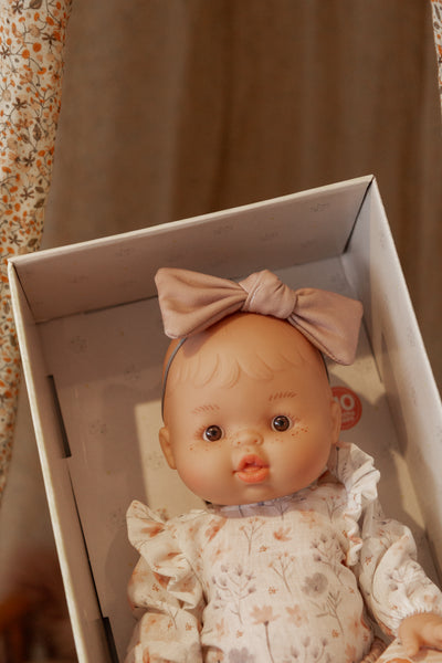 Baby Gordis - Pink with floral sweater, pants and bow - Paola Reina