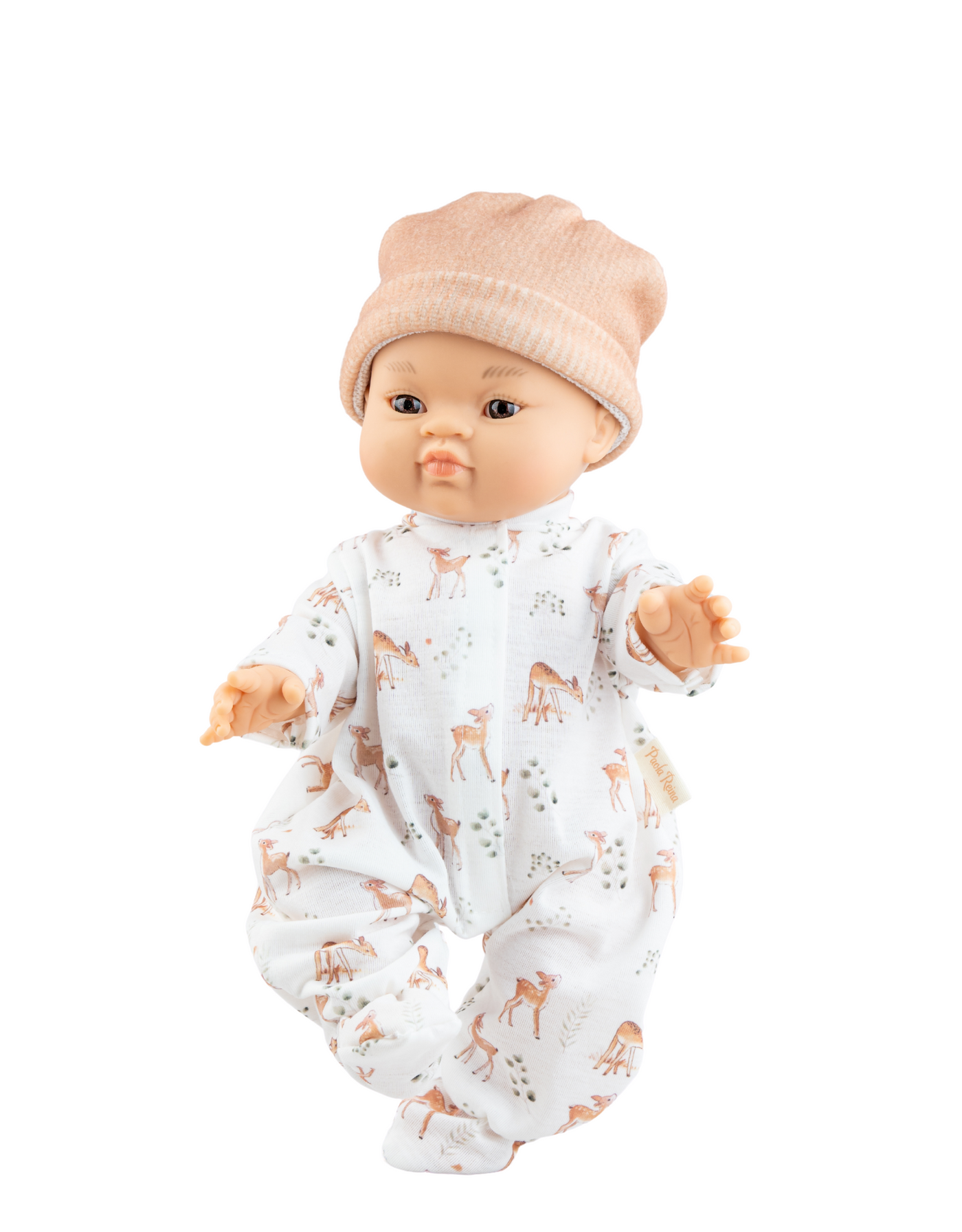 Baby Gordis - Brown-eyed Lili with fawn pajamas and hat - Paola Reina