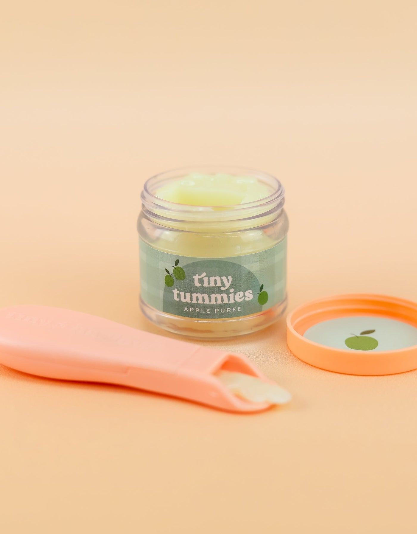 Tiny tummies - Apple puree jar and spoon set - Tiny harlow