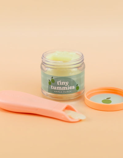 Tiny tummies - Apple puree jar and spoon set - Tiny harlow