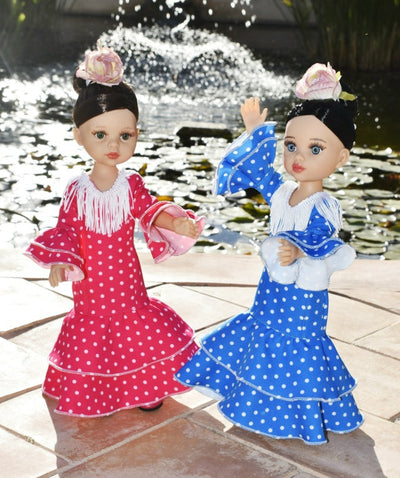 Las Amigas doll - Carol flamenca with pink dress - Paola Reina