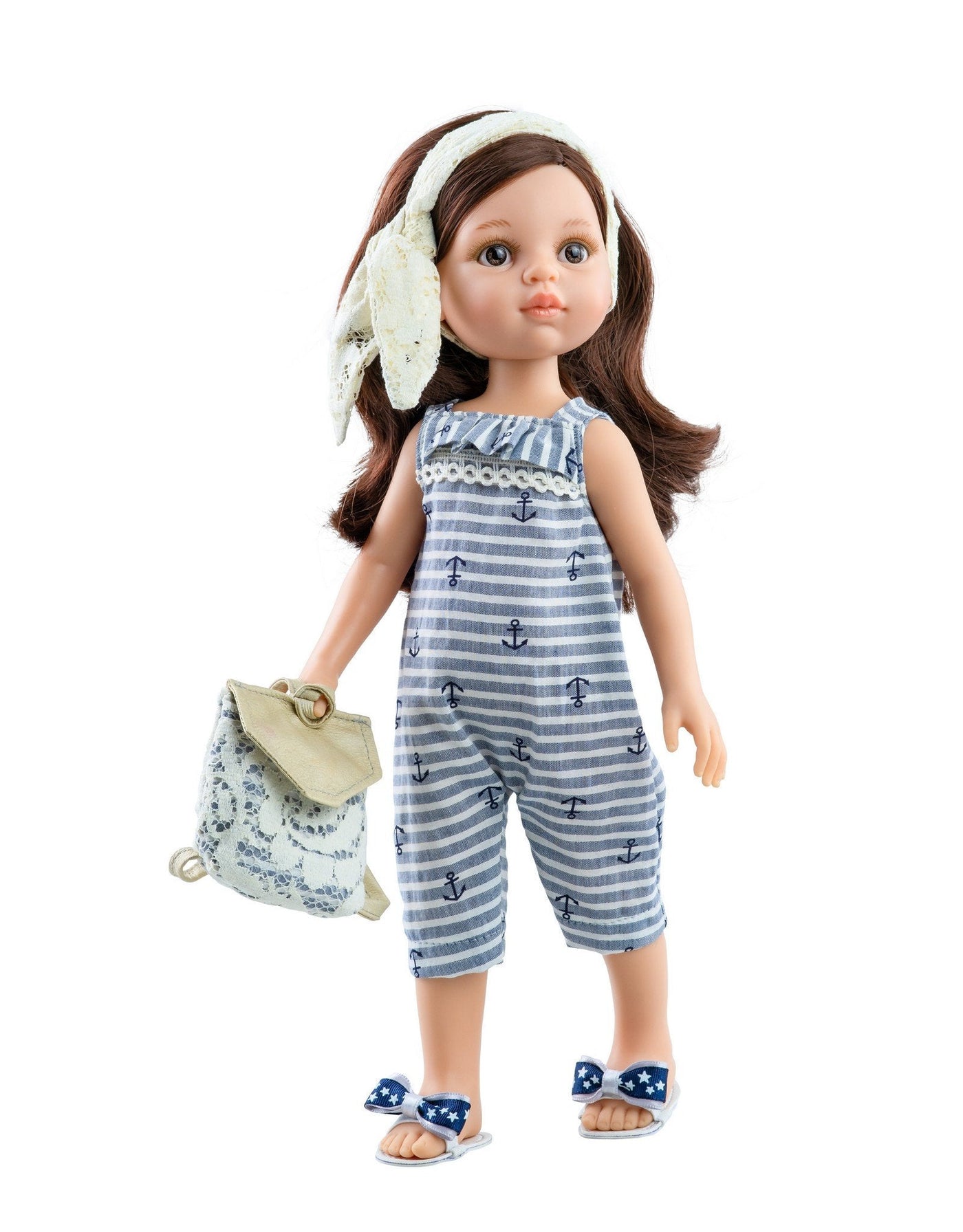 Las Amigas Doll - Carol with beach lined romper - Paola Reina