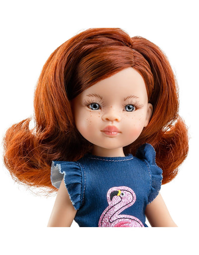 Las Amigas Doll - Inma with flamingo blue sweater - Paola Reina