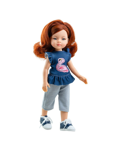 Las Amigas Doll - Inma with flamingo blue sweater - Paola Reina