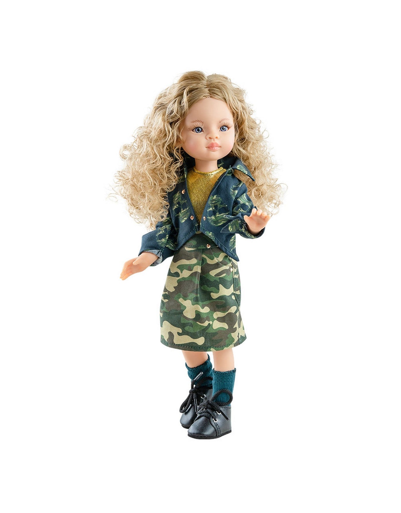 Las Amigas Articulated Doll - Manica with camouflage skirt and jacket set - Paola Reina