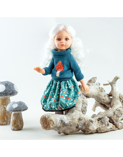 Las Amigas Doll Clothing - Mushroom Skirt & Sweater - Paola Reina
