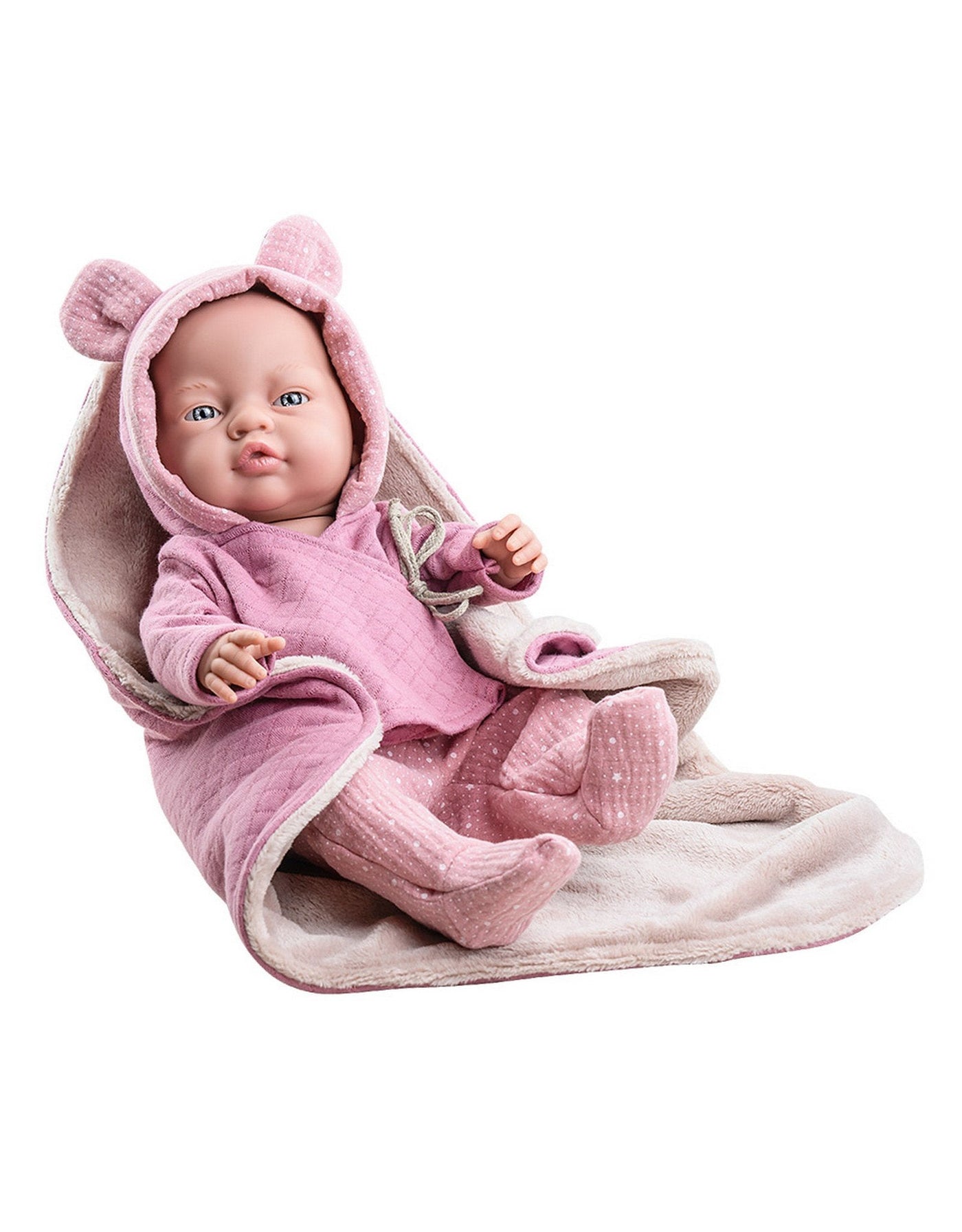 Los Bebitos Doll - Baby girl with pink pyjamas and blanket - Paola Reina