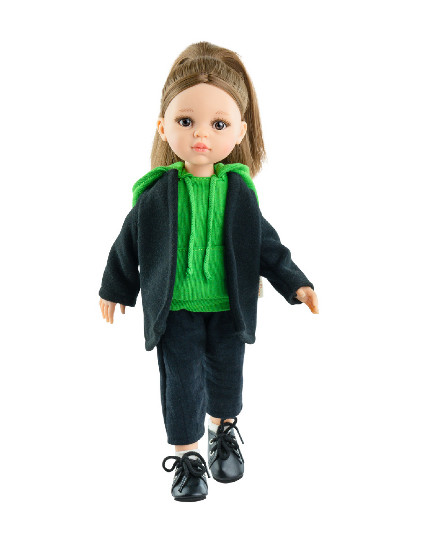 Las Amigas Doll - Bianca jacket, pants, black shoes and green hood - Paola Reina
