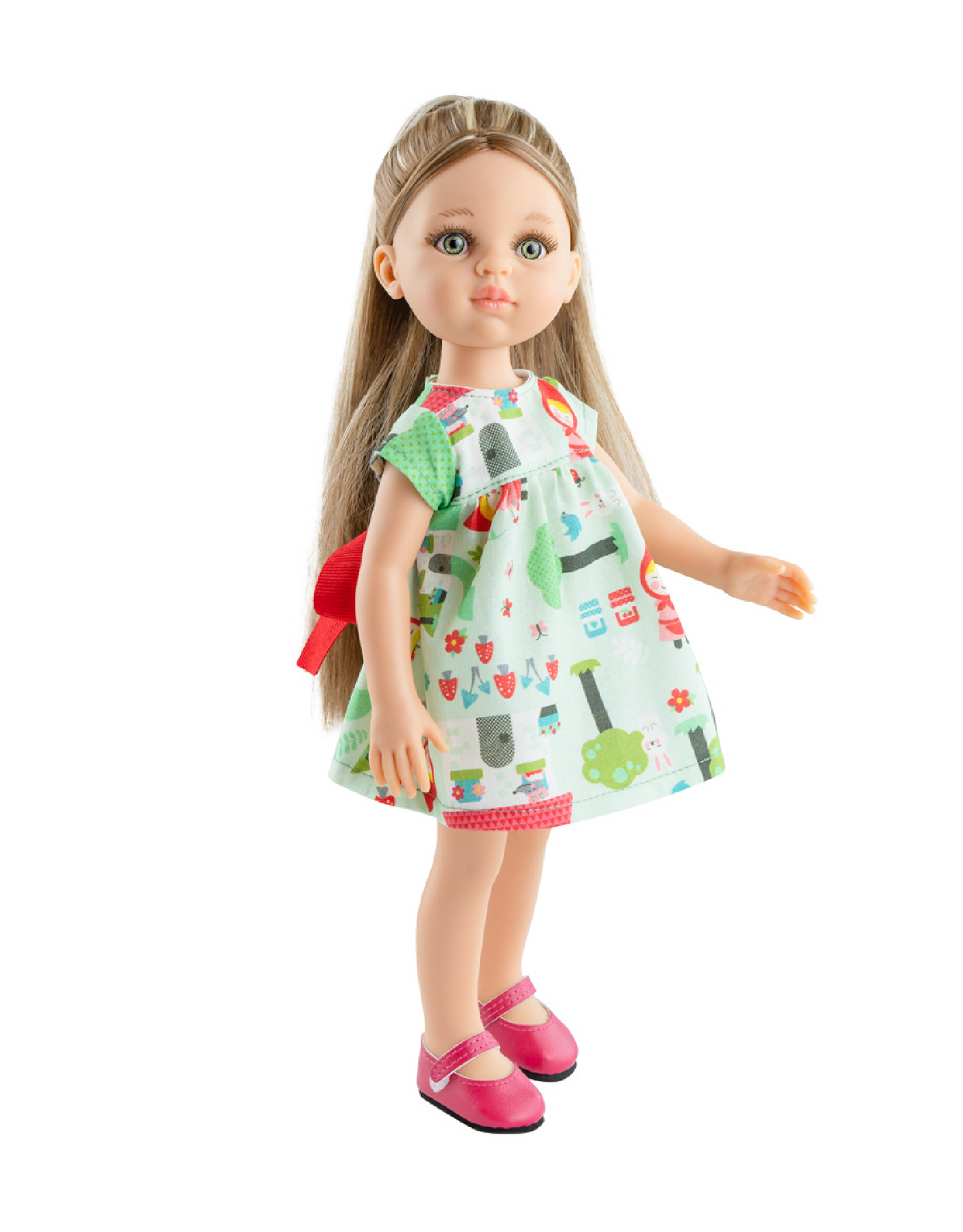 Las Amigas Doll - Elvi colorful dress and red shoes - Paola Reina