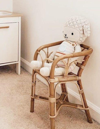 Rattan high chair for doll - Poppie Toys