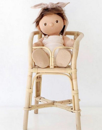 Rattan high chair for doll - Poppie Toys